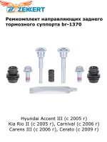 Направляющие суппорта ремкомплект заднего для Hyundai Accent III (с 2005 г), Kia Rio II (с 2005 г), Carnival (с 2006 г)