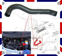 Патрубок интеркулера Ford Transit  V184 2.4 TD 2004-2006 от радиатора интеркулера к EGR левый (D1=53MM D2=53MM) 1507243