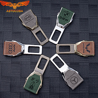 Заглушка ремня безопасности кожаная зеленая Mazda