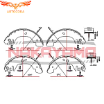 Колодки задние Transit 1991-2000 R14" (254x52)