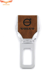 Заглушка ремня безопасности кожаная коричневая Volvo