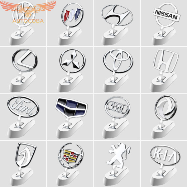 Логотип автомобиля передний  из цинкового сплава вертикальная модификация