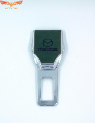 Заглушка ремня безопасности кожаная зеленая Mazda