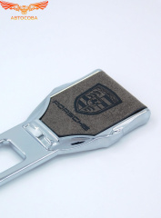 Заглушка ремня безопасности кожаная тёмно-коричневая Porsche