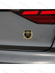 Металлическая эмблема на автомобиль "AUDI" самоклеящаяся