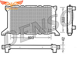 Радиатор охлаждения ДВС Ford Transit 1988-2000 (600 x 329)
