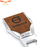 Заглушка ремня безопасности кожаная коричневая Volvo