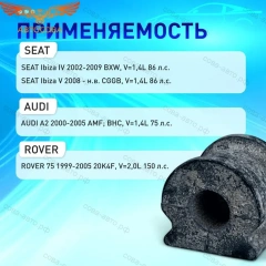 Втулка 1 шт. стабилизатора VAG 6Q0411314P 