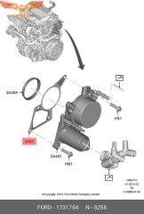 Прокладка вакуумного насоса Transit 2.0 / 2.2TDi 2000-> (металл) / (FoMoCo BK2Q-8K530-AB)