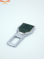 Заглушка ремня безопасности кожаная зеленая Toyota