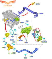 Прокладка  термостата Transit 2.0 TD / 2.4 TD V-184 / Connect 1.8 TD