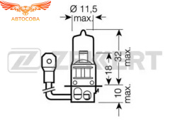Лампа 10шт. H3 24V 70W Pk22s