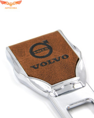 Заглушка ремня безопасности кожаная коричневая Volvo