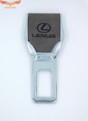Заглушка ремня безопасности кожаная тёмно-коричневая Lexus