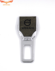 Заглушка ремня безопасности кожаная тёмно-коричневая Volvo