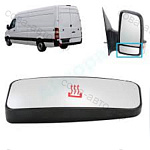 Стекло НИЖНЕЕ зеркала ПРАВОЕ ЭЛЕКТРИЧЕСКОЕ Mercedes SPRINTER 2006->