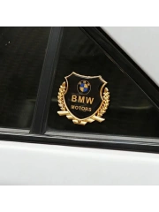 Металлическая эмблема на автомобиль "BMW" самоклеящаяся