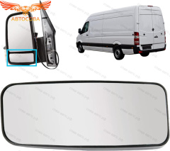 Стекло НИЖНЕЕ зеркала ЛЕВОЕ ЭЛЕКТРИЧЕСКОЕ Mercedes SPRINTER 2006->