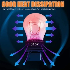 Лампочка 1 шт. ЖЕЛТАЯ 3157NA P27/7W P277W  2 нитевая USA