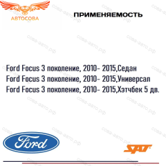 Заглушка переднего бампера Ford Focus III Mk3 2011-2014