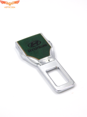 Заглушка ремня безопасности кожаная зеленая Hyundai 