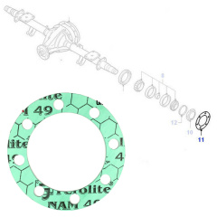 Прокладка фланца полуоси DANA-мост Transit 2004- (спарка)