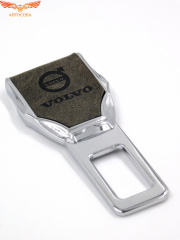 Заглушка ремня безопасности кожаная тёмно-коричневая Volvo
