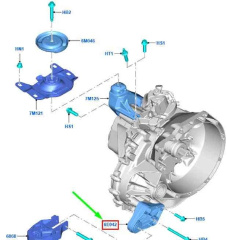 Кронштейн нижней подушки КПП IB5 1306901 Ford Focus II / C-Max