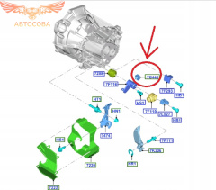 Ползун VXT-75 Transit 2.0 TD FWD 2000-06 (JMC-Ford)