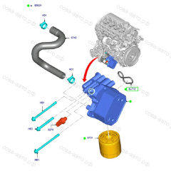 Прокладка маслоохладителя Ford Transit / Custom 2.2 TD 2011-