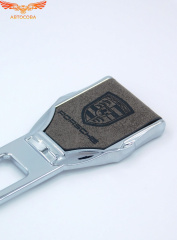 Заглушка ремня безопасности кожаная тёмно-коричневая Porsche