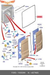 Уплотнитель двери задней FORD TRANSIT 2014- (Со средней крышей)