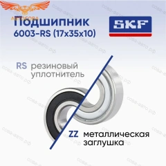Подшипник 17x35x10 6003-2RS