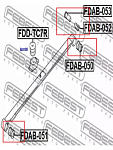 Сайлентблоки КОМПЛЕКТ НА 1 РЕССОРУ для Ford Connect 2002-2013