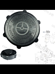 Крышка бачка ГУР черно-желтая Ford Focus 1, 2, 3, Fusion, Mondeo 3, 4, C-Max, Transit