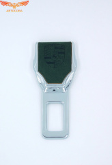 Заглушка ремня безопасности кожаная зеленая Porsche 