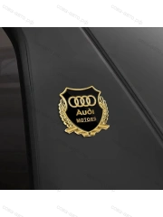 Металлическая эмблема на автомобиль "AUDI" самоклеящаяся