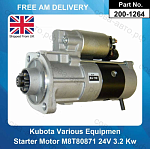 Стартер Kubota V3000 M8T80871 M008T80871 1K011-63010 1K011-63012