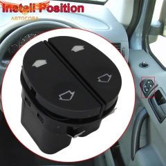 Кнопка стеклоподъемника Connect / Fiesta 96-08 / Fusion / Ka / Puma  LH двойная 8pin (1007910)