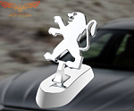 Логотип автомобиля передний  из цинкового сплава вертикальная модификация Peugeot