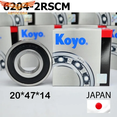 Подшипник KOYO 6204-2RS (180204) размер 20*47*14 Япония