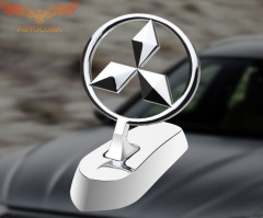 Логотип автомобиля передний  из цинкового сплава вертикальная модификация Mitsubishi