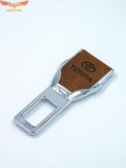 Заглушка ремня безопасности кожаная коричневая Toyota