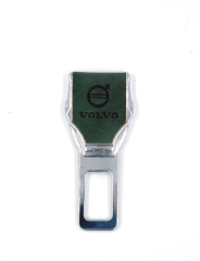 Заглушка ремня безопасности кожаная зеленая Volvo