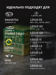 Фильтр масляный LEXUS ES, GS, IS, LS, LX, RX, SC; TOYOTA 4Runner, Alphard (H10), Avalon (XX10, XX20), Camry, Celsior, Chaser, Corolla, Dyna, Estima, FJ Cruiser (J15), Fortuner, Harrier, Highlander, Hilux, Land Cruiser (70, 100, 200), LC Prado