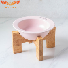Керамическая миска для кошек розовая