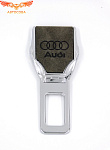Заглушка ремня безопасности кожаная тёмно-коричневая AUDI