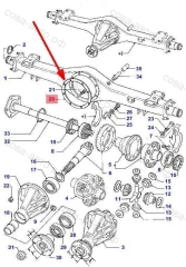 Прокладка задней крышки (корпуса) 34 мост Ford Transit 1986-2000 (EUROPE мост)