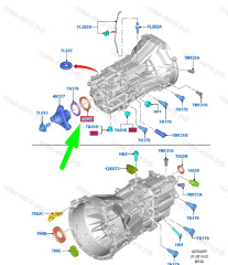 Сальник Ford Transit MT-82 (6-КПП) хвостовика (52x68x8/13)