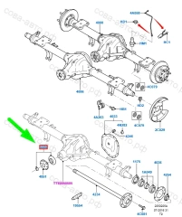 Сальник с гайкой хвостовика редуктора для Ford Transit RWD 2006-2013 (47.6x80.14x9.7)